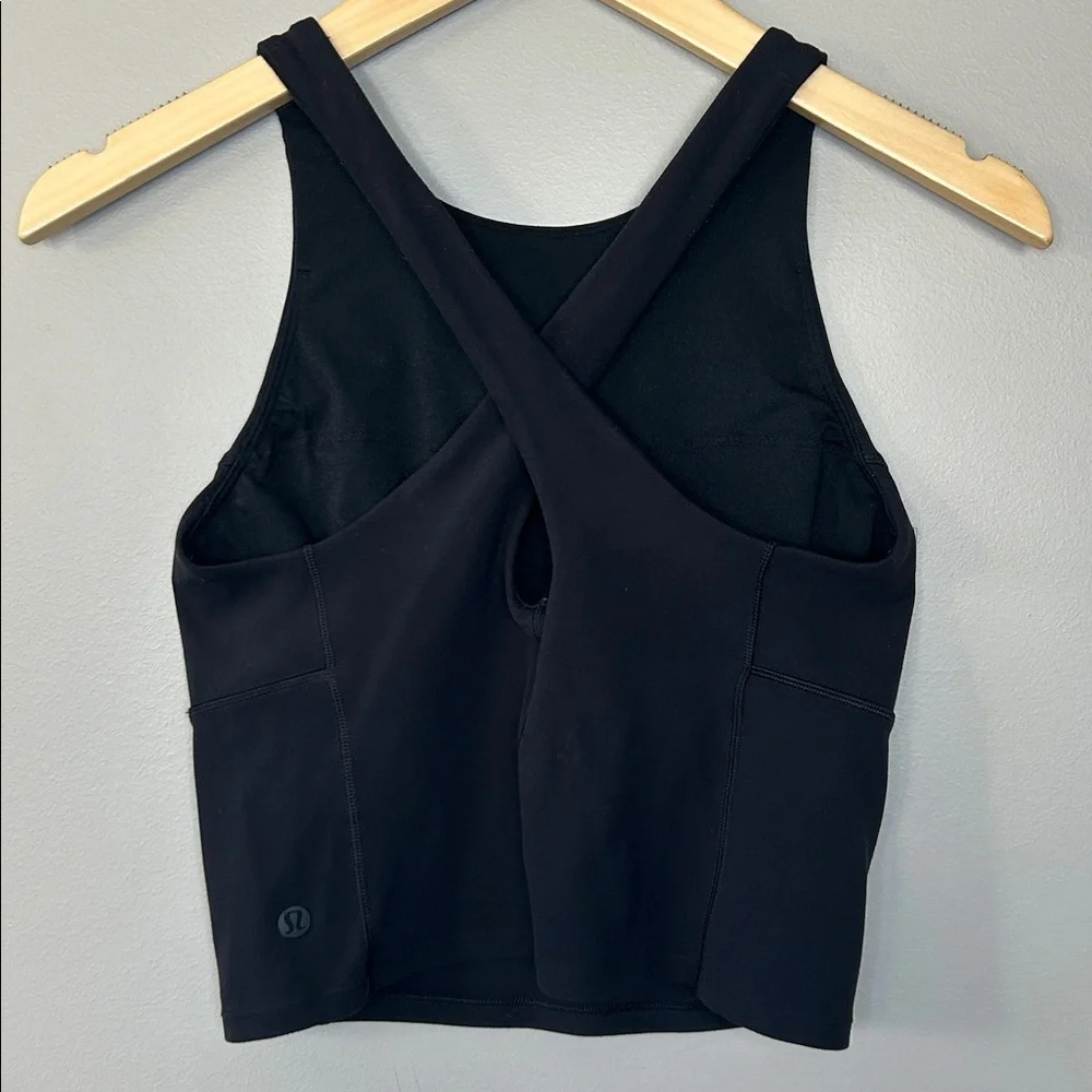 Lululemon Key to Balance Tank‎ Nulu Black Size 4 High Neck Yoga
