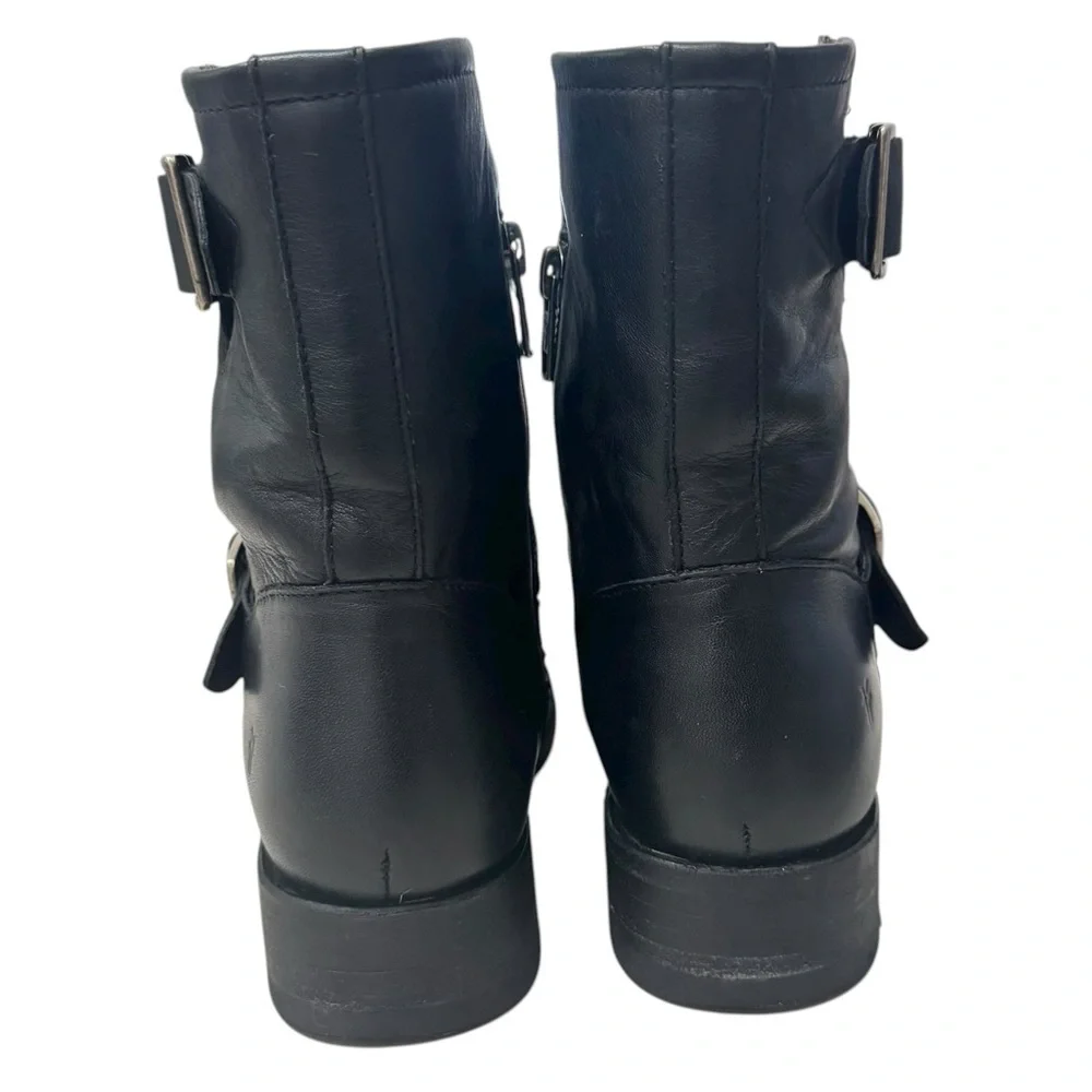 Frye Vicky Engineer Black Leather Boots Women’s Sz‎ 7.5