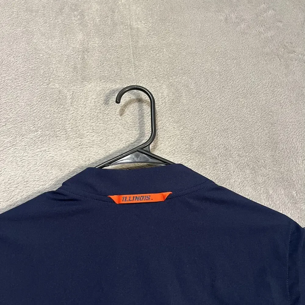 Illinois Fighting Illini Jacket Mens XS Navy NCAA Football Nike Full Zip