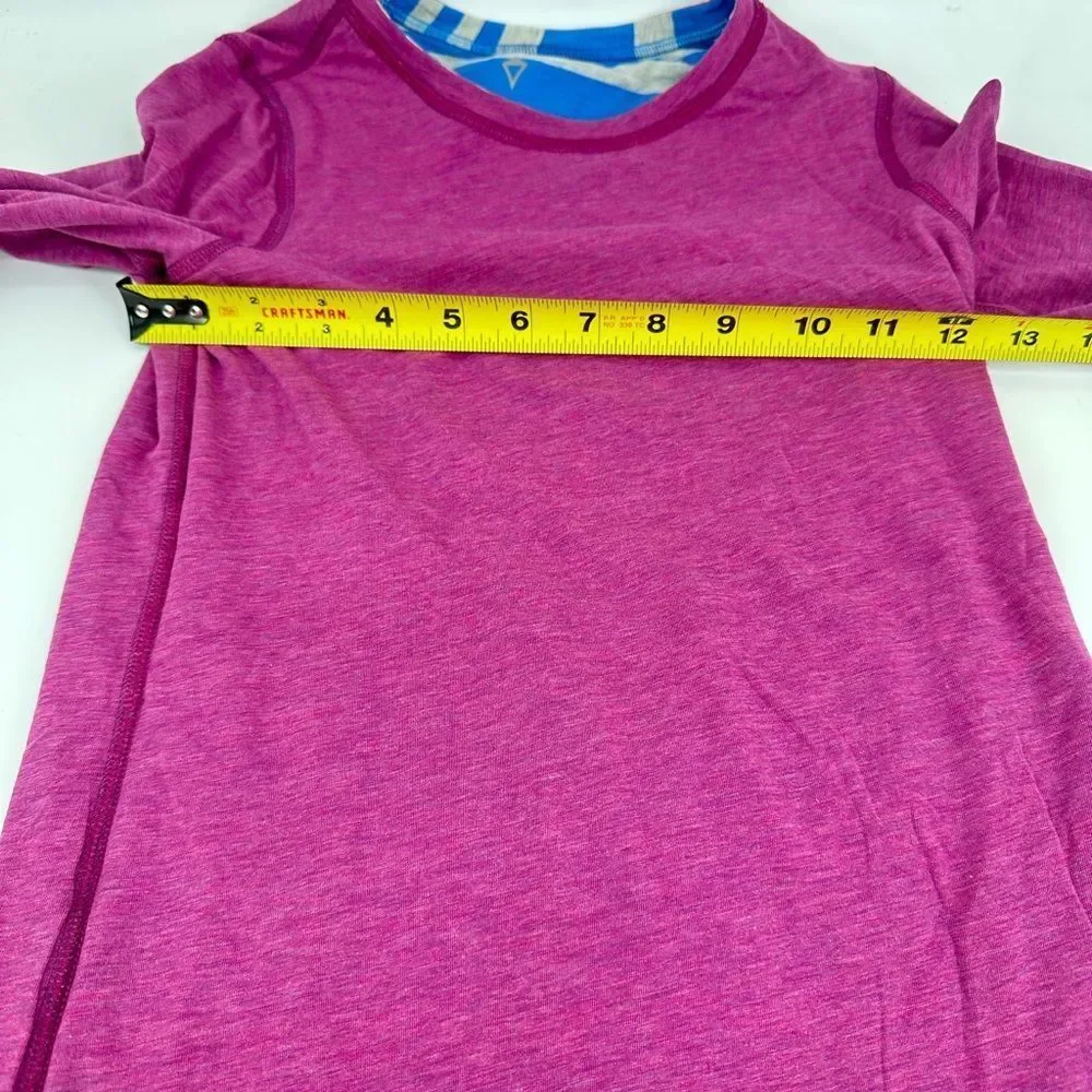 Ivivva by Lululemon Girls Reversible Long Sleeve Top Stripe Athletic Shirt