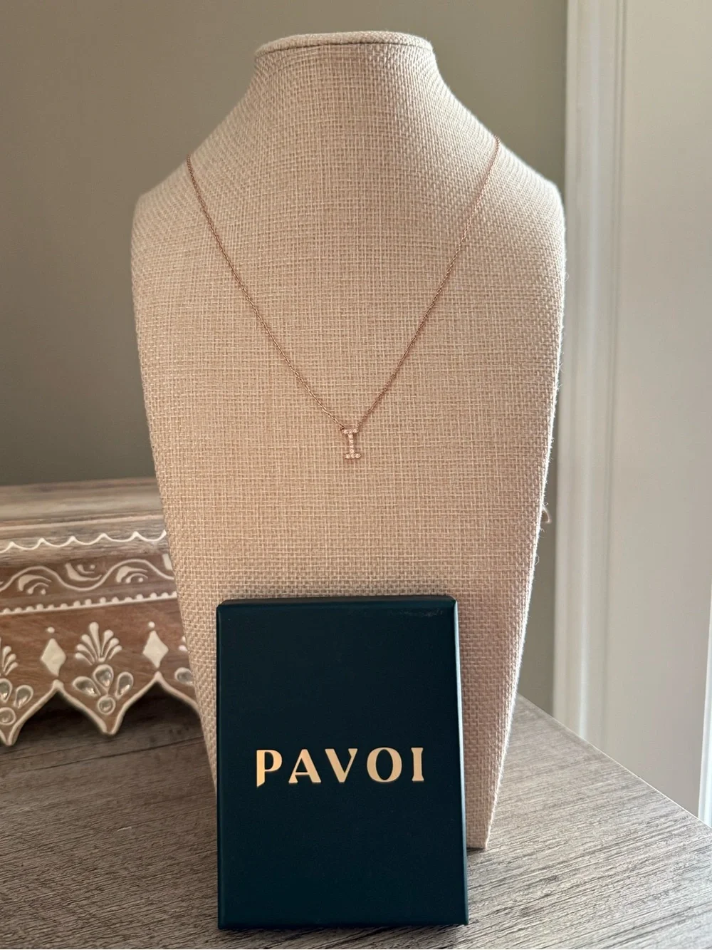 Pavoi Initial Necklace. Letter “I”. Brand New!