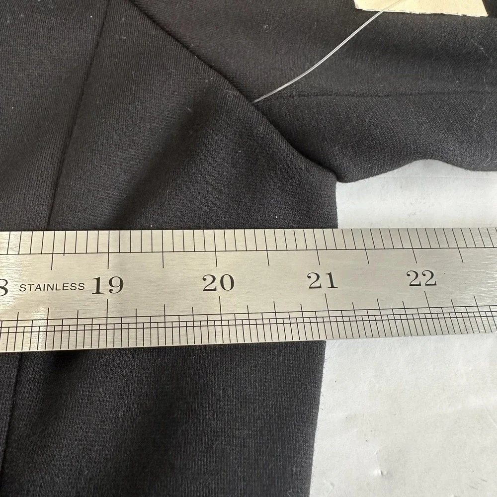 Coldwater Creek Minimalist Black Ponte Shaped Blazer Sz 16 Academia Office NWT