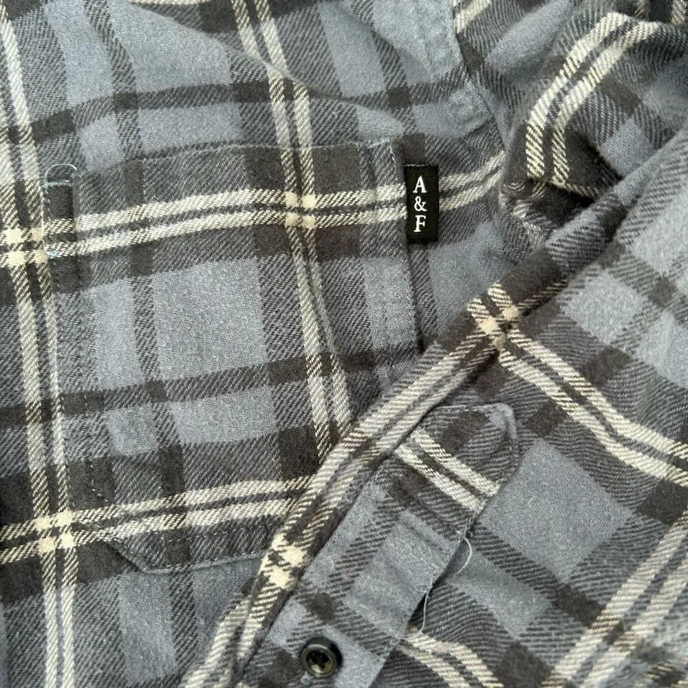 Abercrombie Kids Blue Plaid‎ Button-Down Shirt