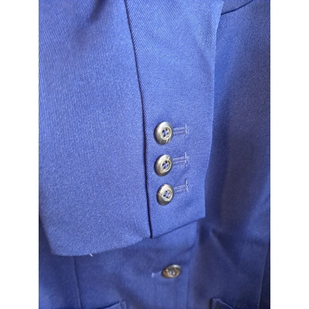 Vermont Country Store Blazer Jacket Career Button Front Blue Size‎ 8