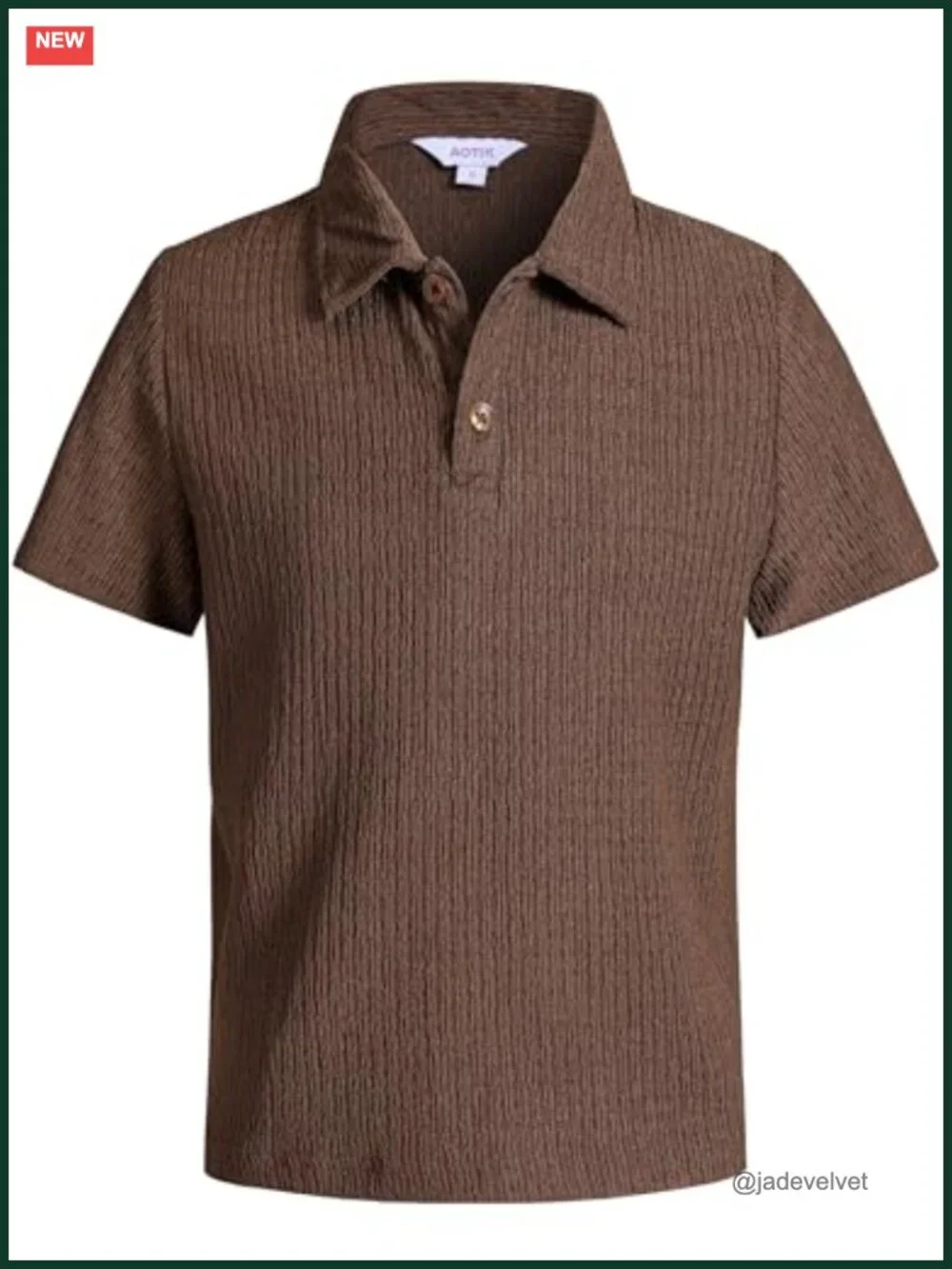 Boys Lightweight Polo Shirt Short Sleeve Textured Stretch Collared Casual
