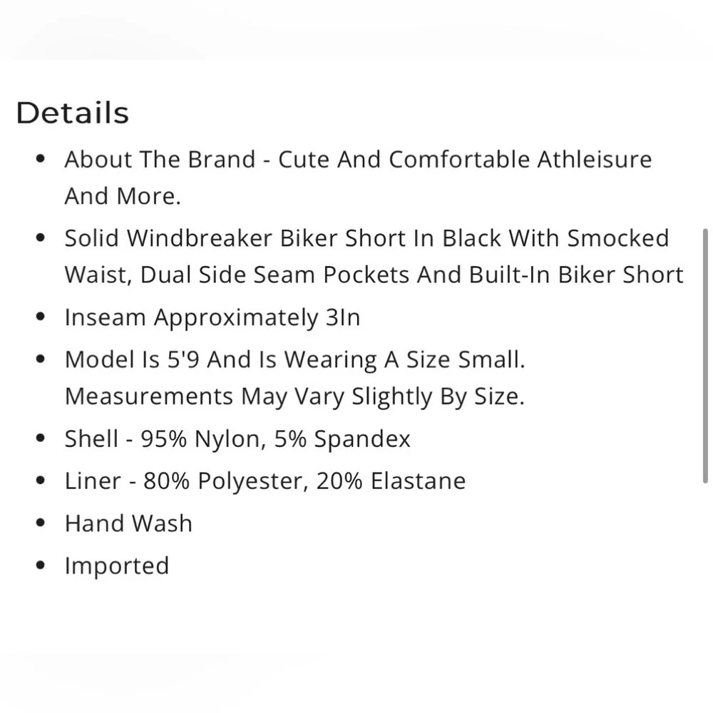NWT We Wore What Windbreaker Biker Shorts