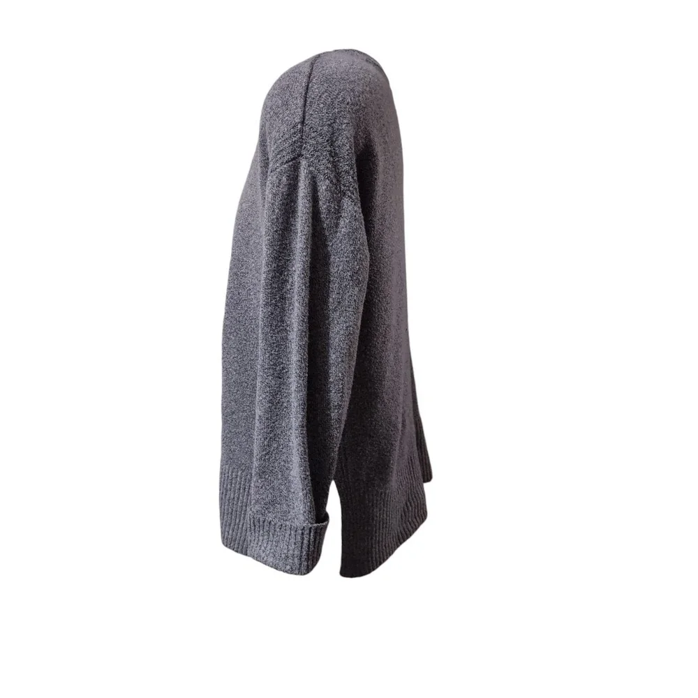 Thyme & Honey Women's Size L Long Sleeve Super Soft Gray Sweater Pullover V Neck