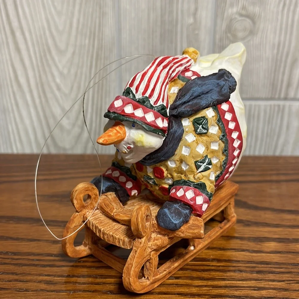 Department 56 Sledding Snowman Christmas Ornament