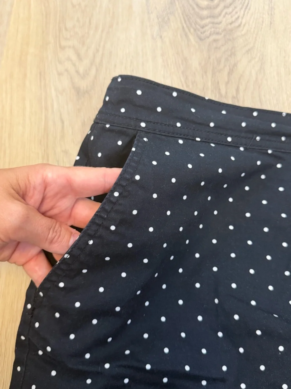 Karen Scott Black and White Polka Dot Skirt