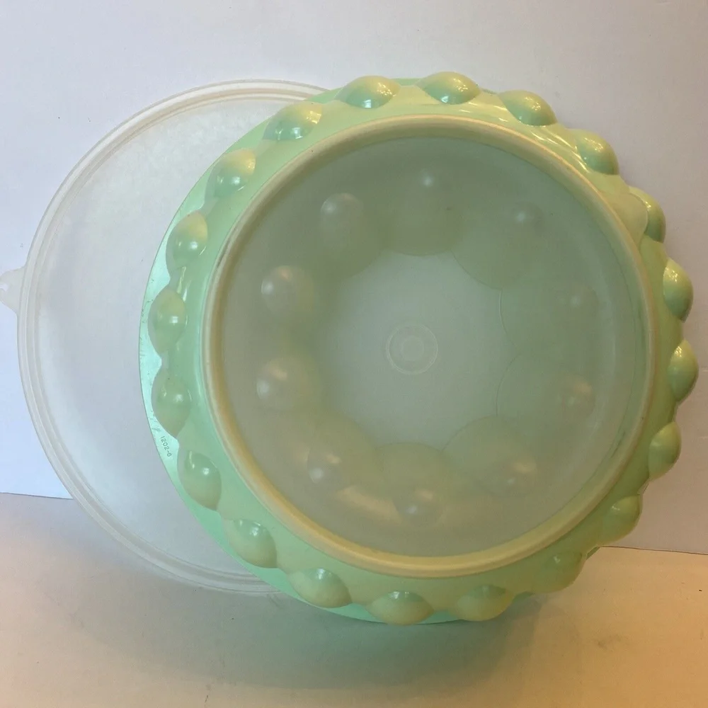 Vintage TUPPERWARE 3-Piece 9.5” Jello Mold Ice Ring Mint Green 1202‎ 1201 1203