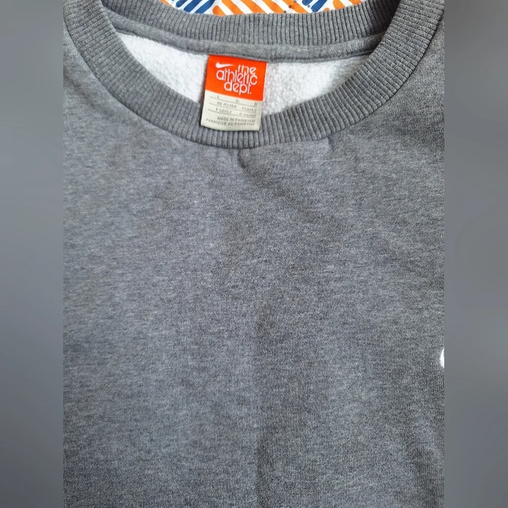 Vintage Nike Athletic Dept Grey Mini Swoosh Sweatshirt Men's L Crewneck Pullover
