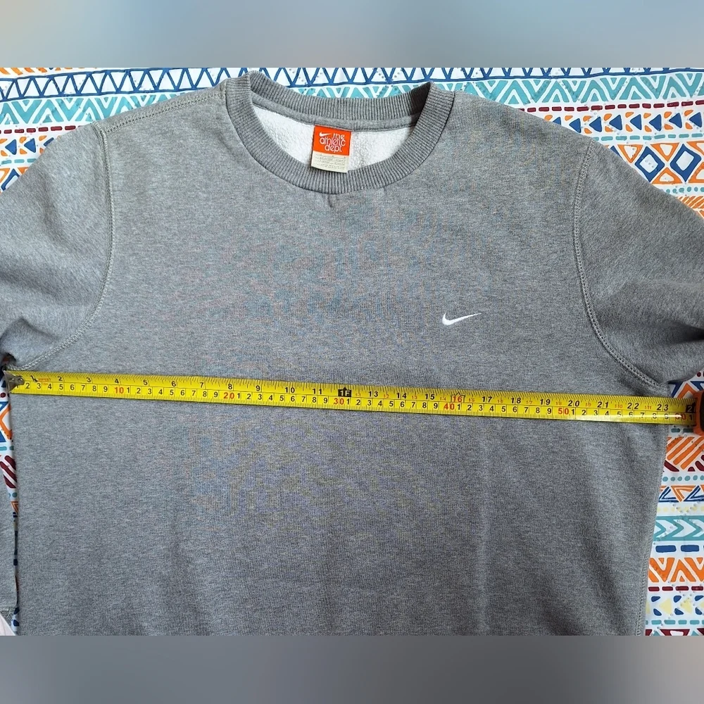 Vintage Nike Athletic Dept Grey Mini Swoosh Sweatshirt Men's L Crewneck Pullover