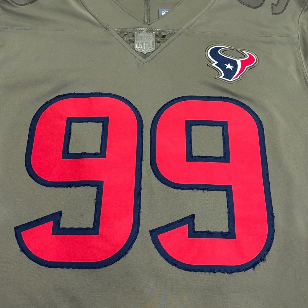 Nike Houston Texans JJ Watt 99 Salute to Service Jersey Mens XL‎ Olive Green NFL