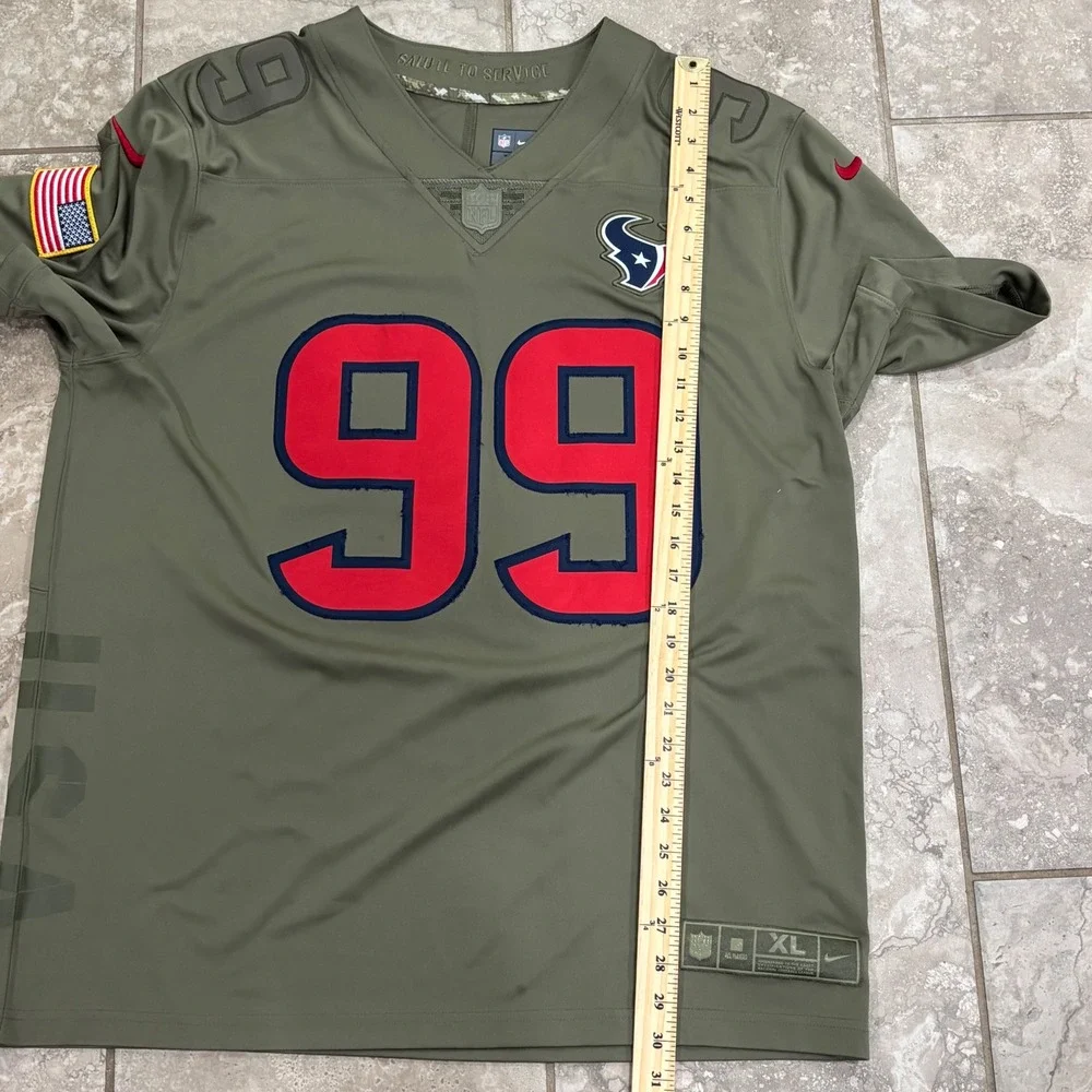 Nike Houston Texans JJ Watt 99 Salute to Service Jersey Mens XL‎ Olive Green NFL