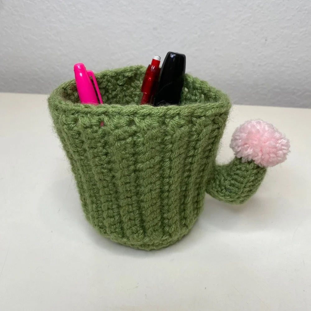 Handmade crochet cactus