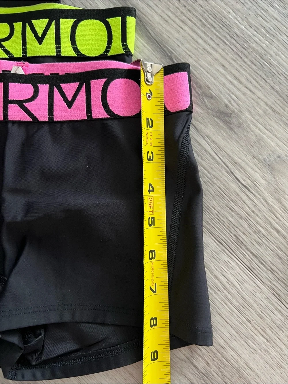 Under Armour measurement stains