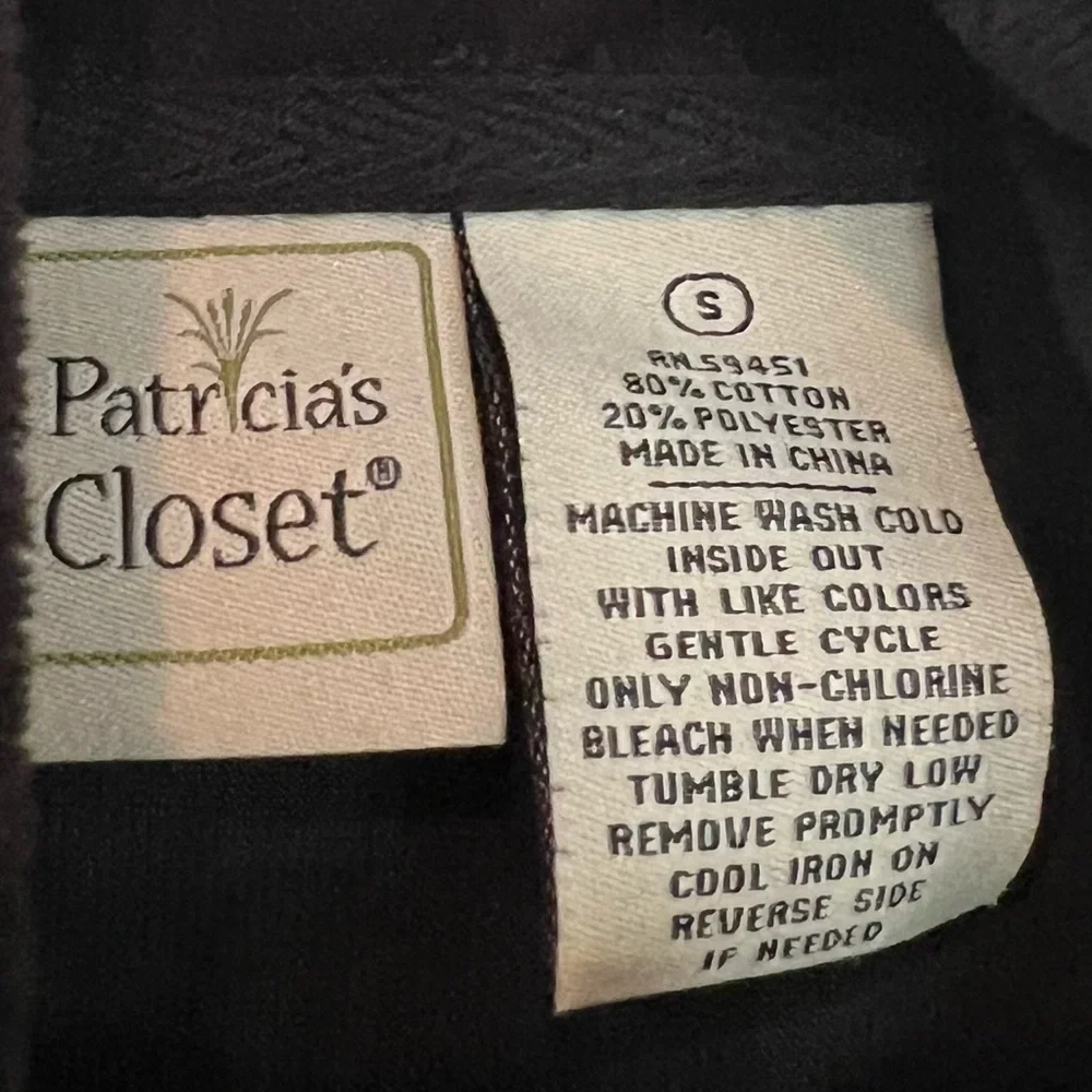 Patricias Closet black fleece