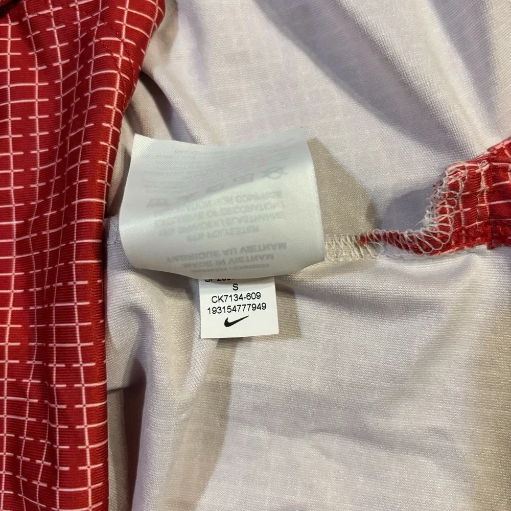 Nike Golf Polo Dri FIT Vapor Red White‎ Mens Small Genesys Invitational