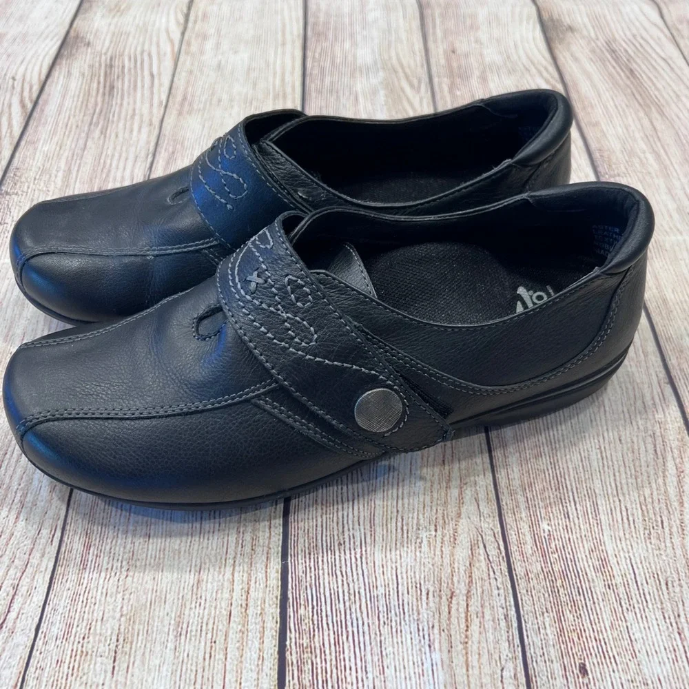 Abeo B.I.O.system Aster Black Leather Orthotic Loafers Women 8.5