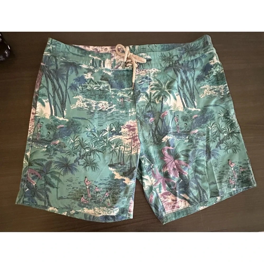 Faherty Brand Men's Size 36 Tropical Print Board Shorts Swim Trunks 38x7