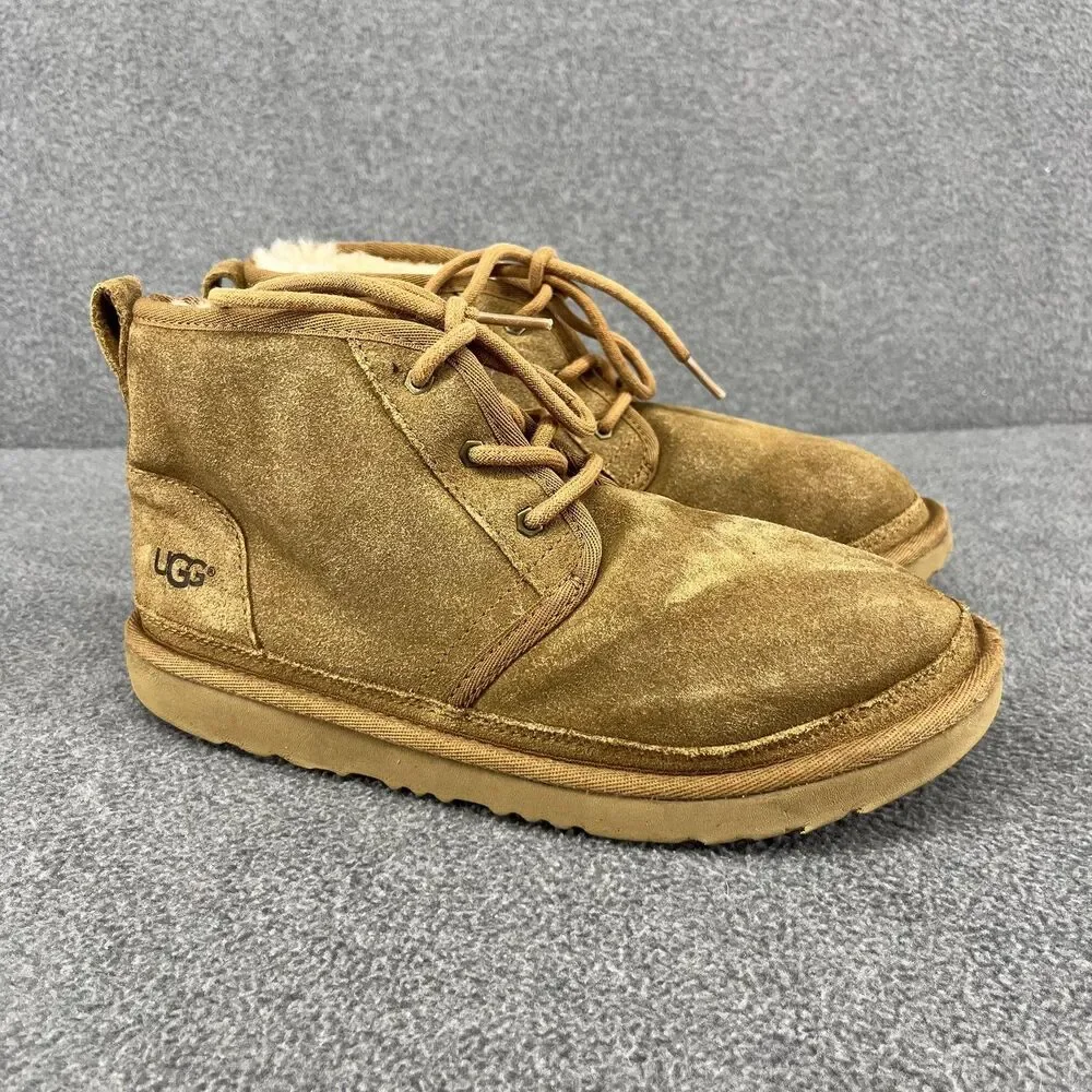 UGG Neumel Boots‎ Womens Size 5 Suede Sheepskin Lace Up Warm Shoes