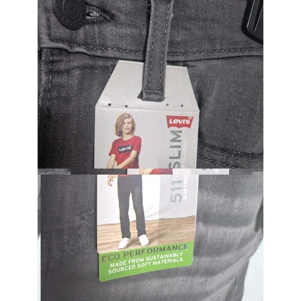 Boys Levis 511 Jeans Black Sz 12 W26 X 27L