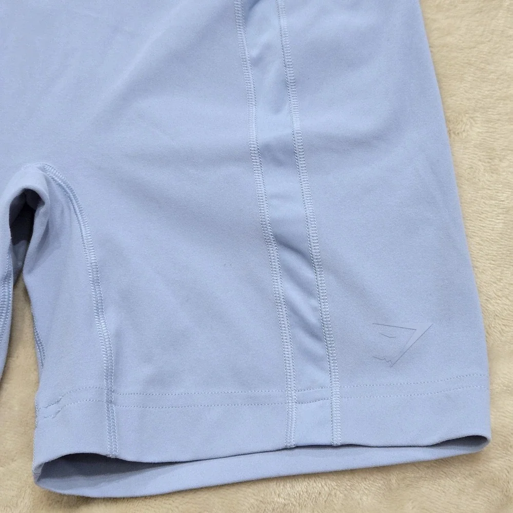 Gymshark Scrunched Biker‎ Shorts Sz S Ladies Whitney Summers Blue Workout Gym