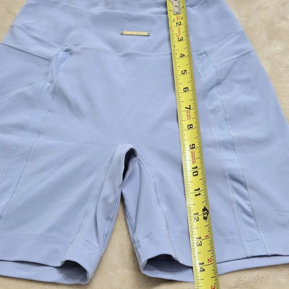 Gymshark Scrunched Biker‎ Shorts Sz S Ladies Whitney Summers Blue Workout Gym