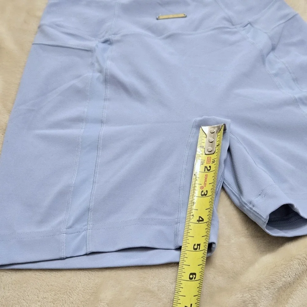 Gymshark Scrunched Biker‎ Shorts Sz S Ladies Whitney Summers Blue Workout Gym
