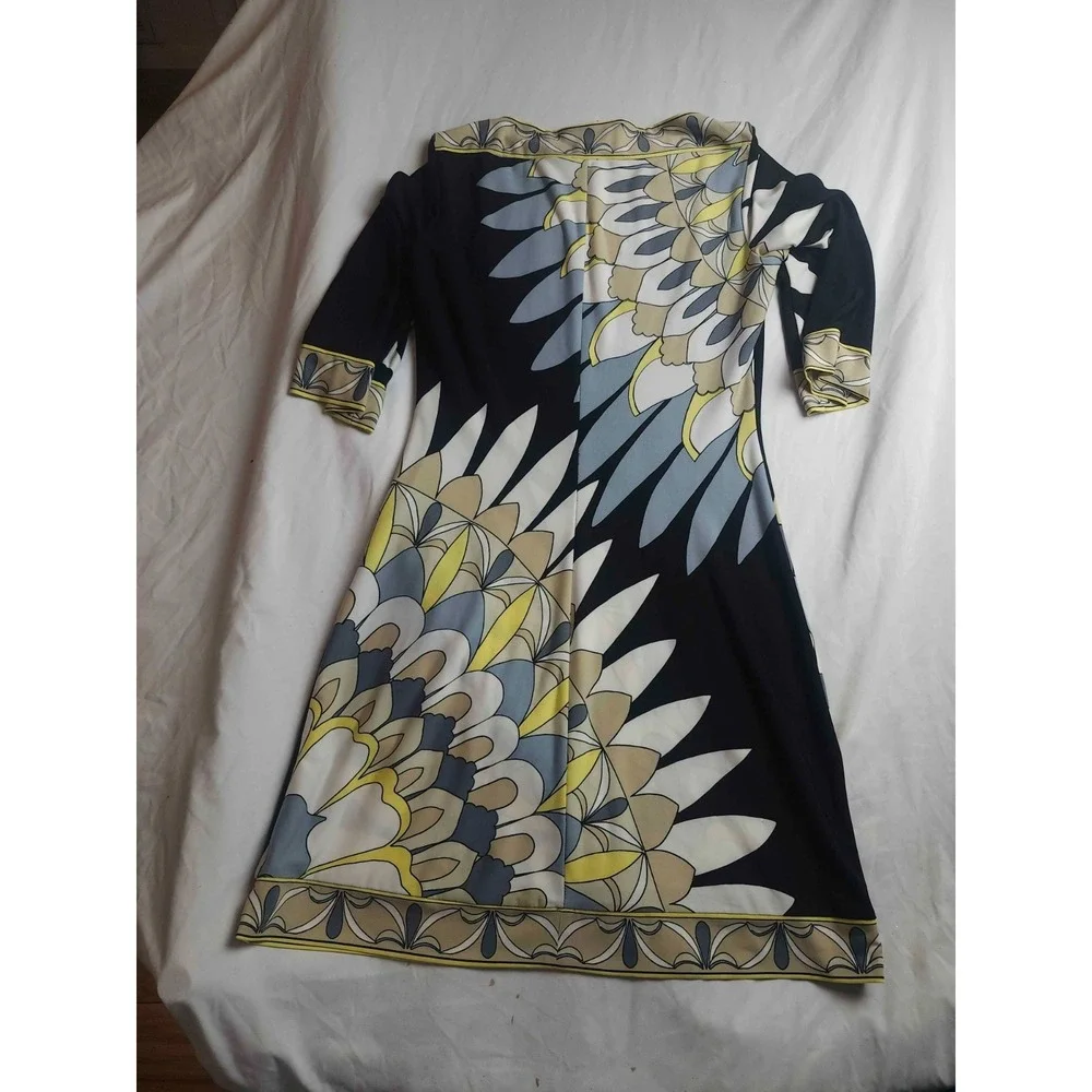 Donna Morgan midi peacock