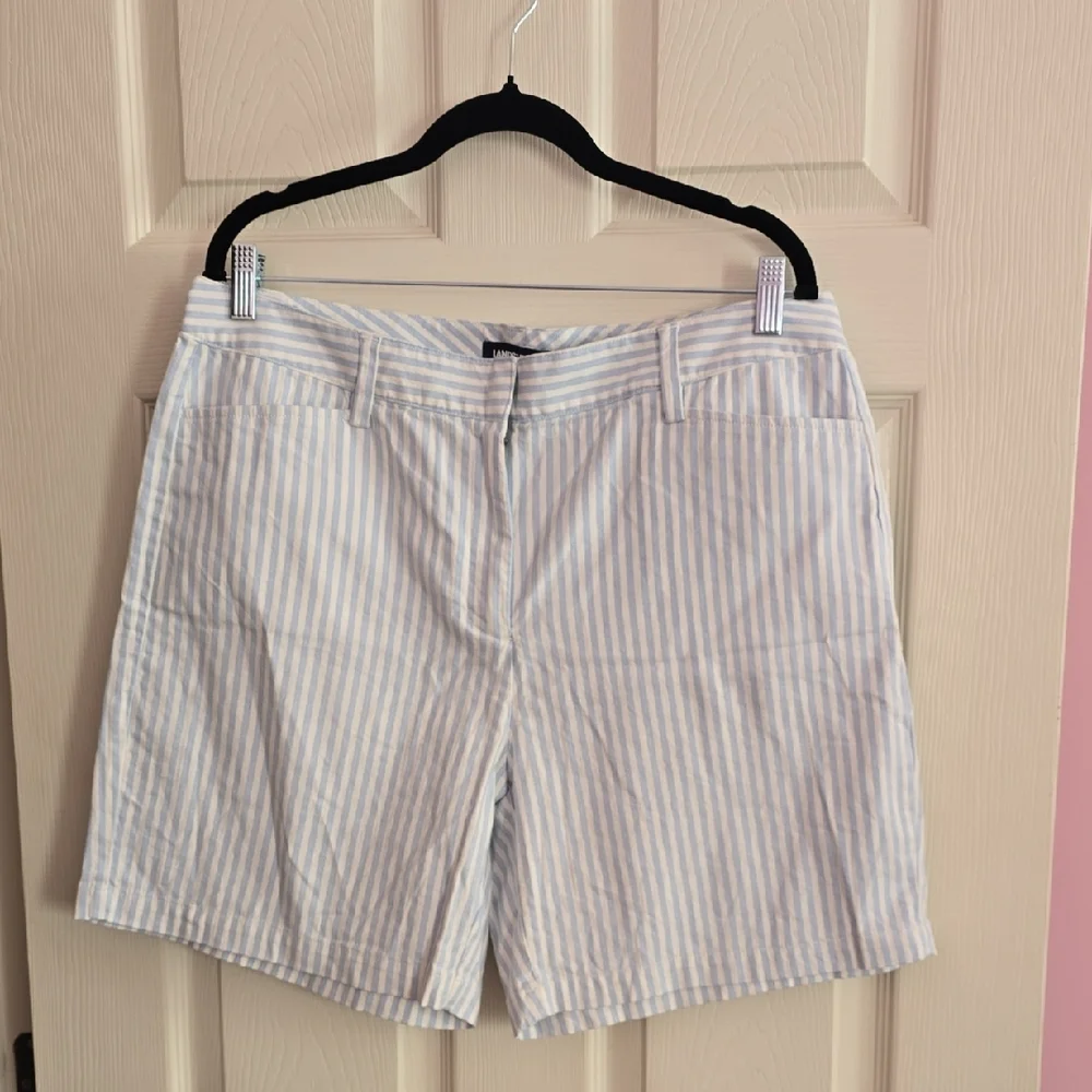 Lands' End‎ Blue and White Striped Women's Shorts