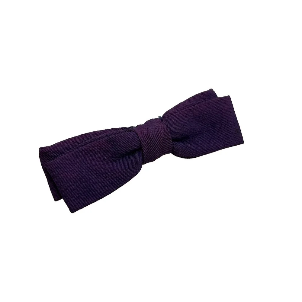 Vintage Ormond NYC Bow Tie Purple Solid Pattern 3.5
