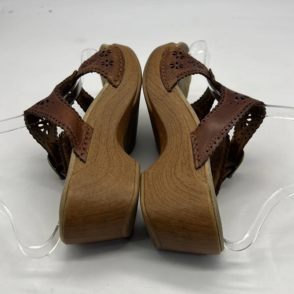 Dansko Brown Leather Slip on Sandals size EU 37