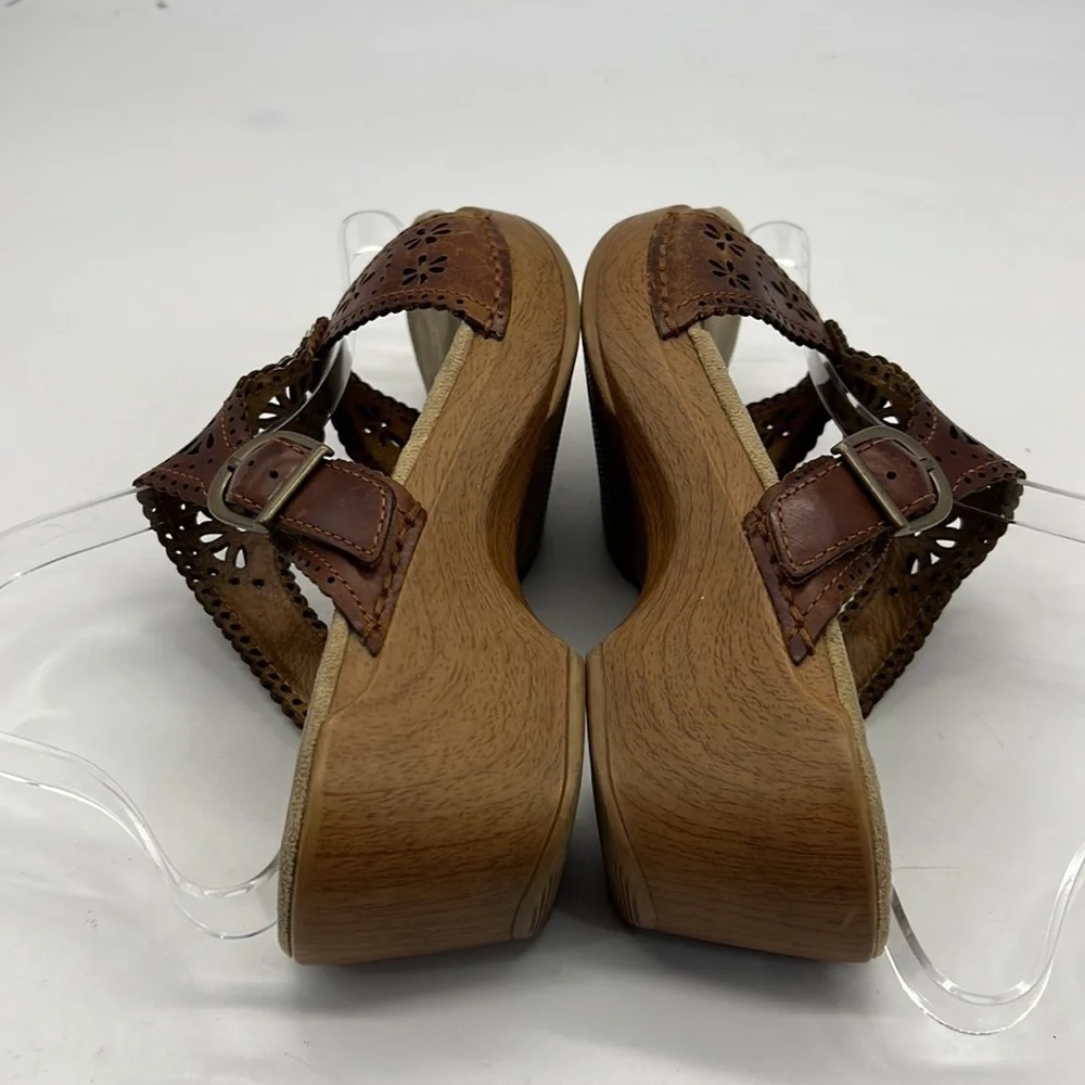 Dansko Brown Leather Slip on Sandals size EU 37