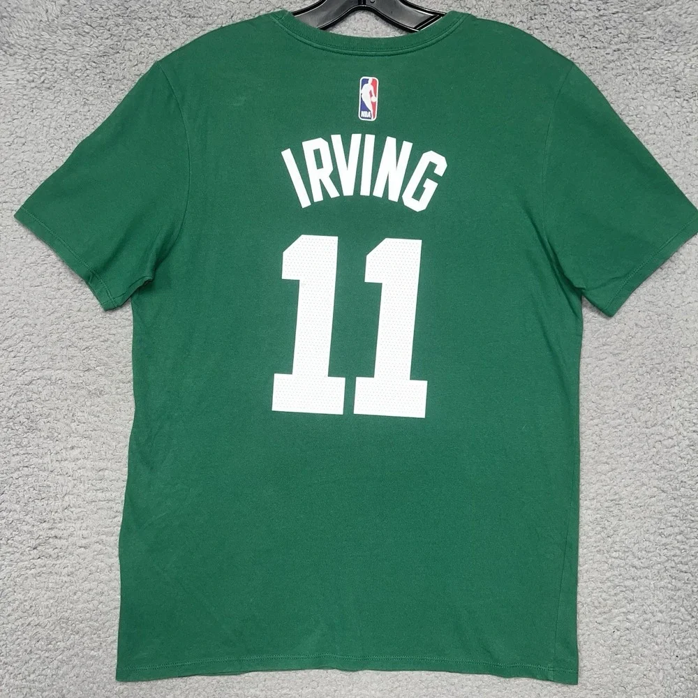 Nike Boston Celtics Kyrie Irving T Shirt Men's Sz M Green #11 Dri-Fit Jersey Tee