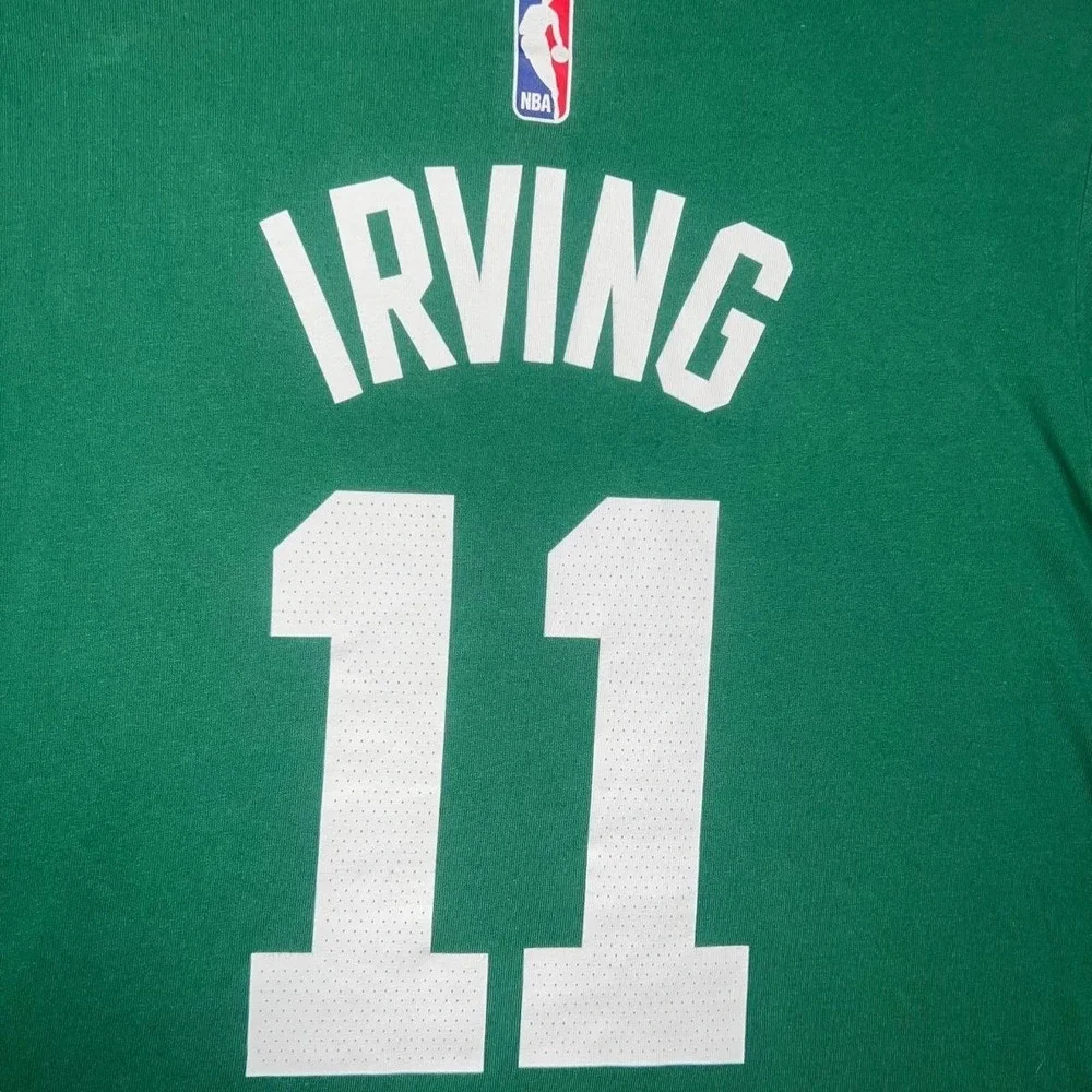 Nike Boston Celtics Kyrie Irving T Shirt Men's Sz M Green #11 Dri-Fit Jersey Tee