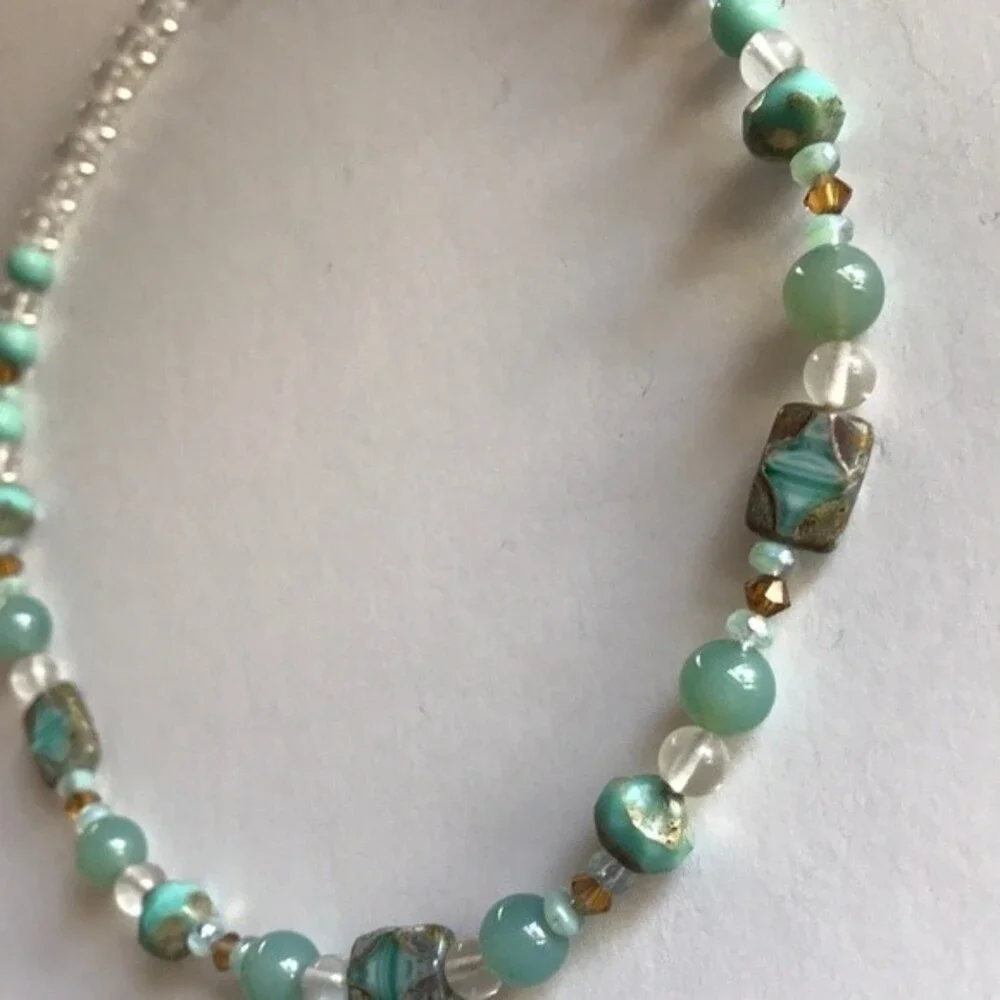 Vintage handmade teal
