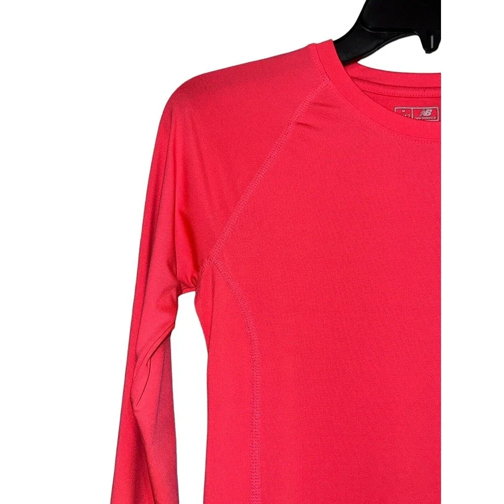New Balance Girls‎ Size M 10/12 Long Sleeve Long Sleeve Pullover Pink Shirt