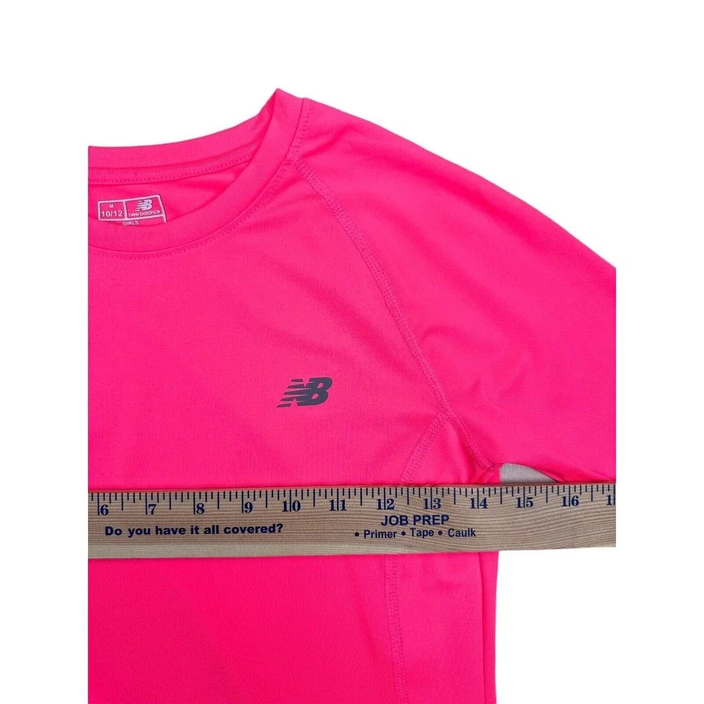 New Balance Girls‎ Size M 10/12 Long Sleeve Long Sleeve Pullover Pink Shirt