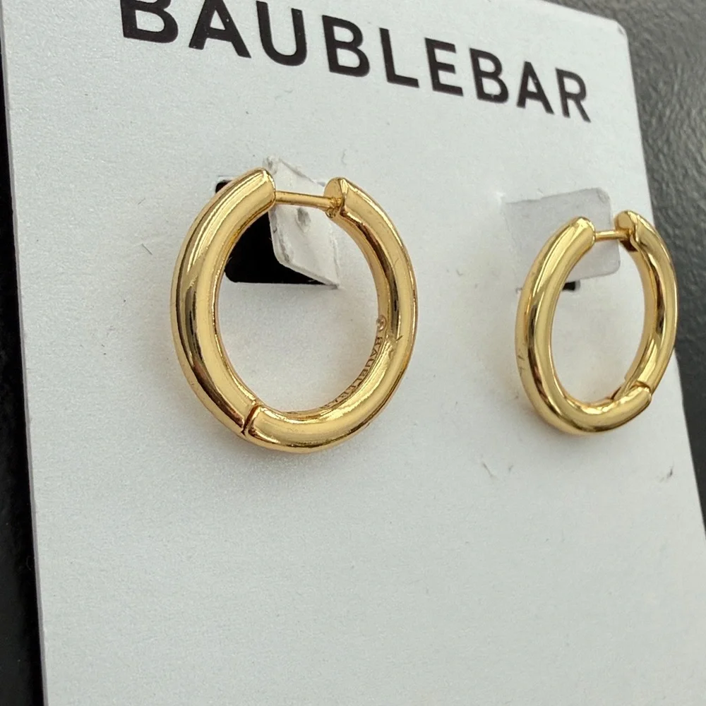 BaubleBar NEW Gold Hoop Earrings