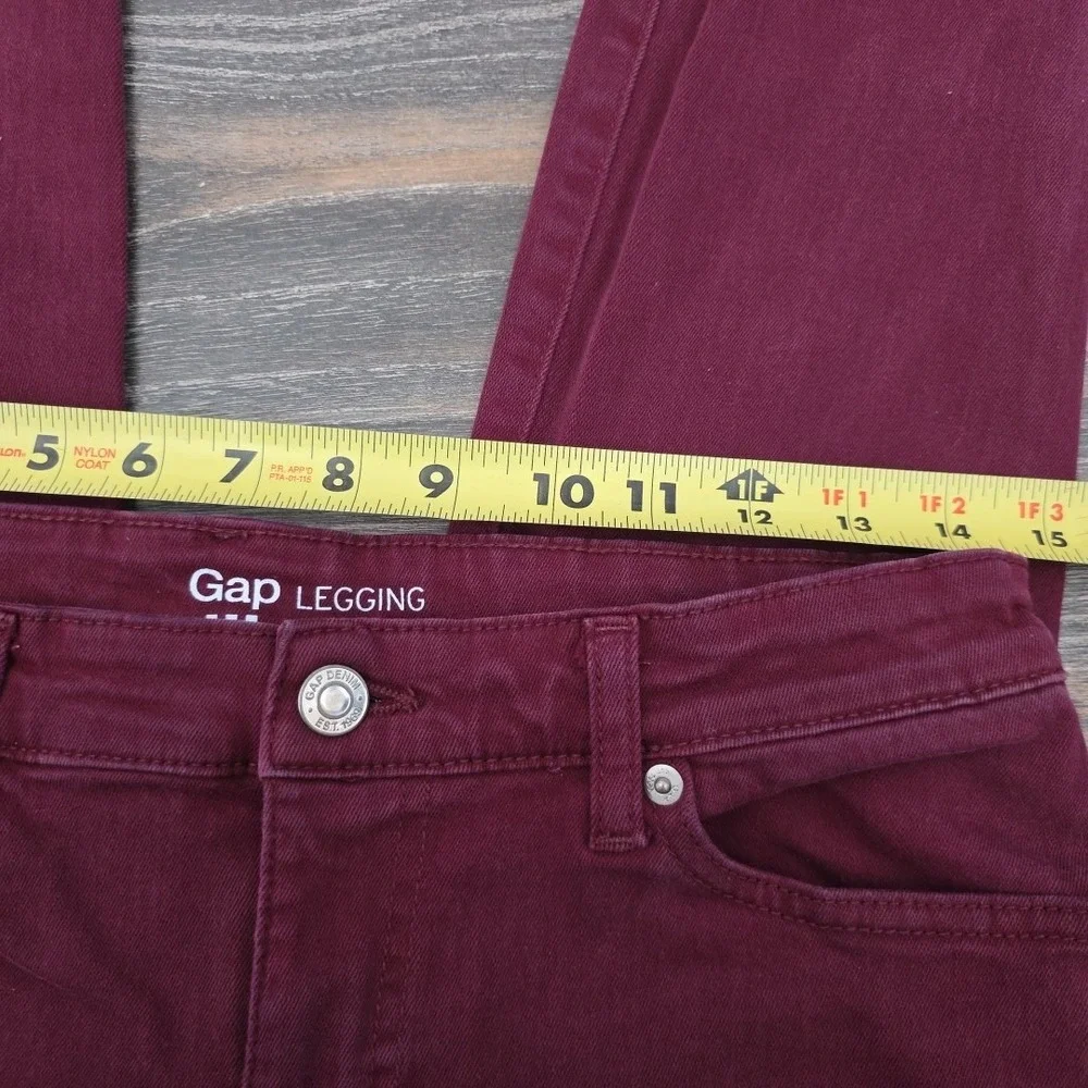 GAP Legging Womens Size 6/28R Straight Stretch‎ Denim Ruby Wine