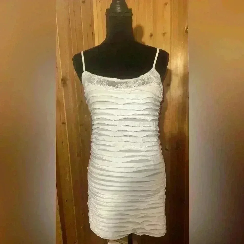 Miss Me Y2K Ruffle and Lace Dress Women’s Size Small