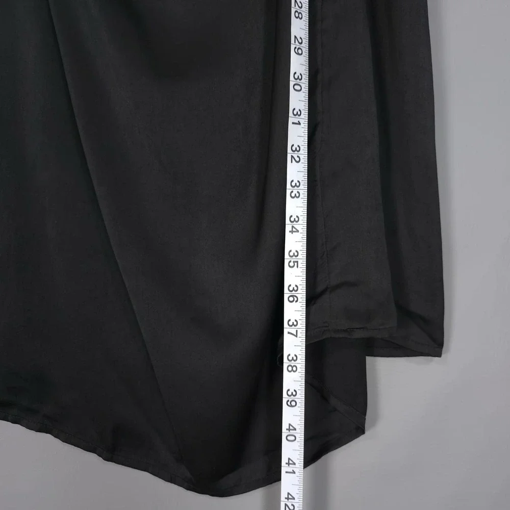 NWT Anthropologie Celandine Halter Midi Dress LARGE‎ Black Onix Satin Bow T Back