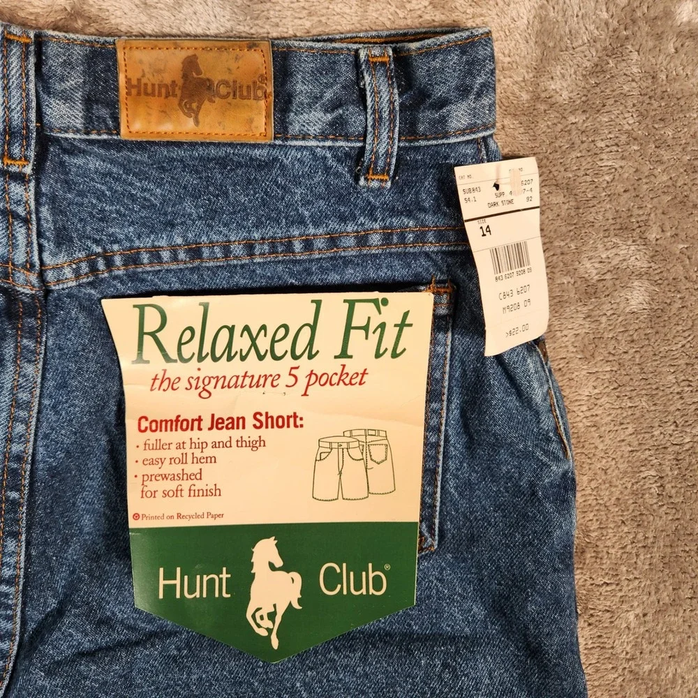 Vintage Hunt Club Shorts Women's Size 14 Blue‎ Relaxed Fit Denim