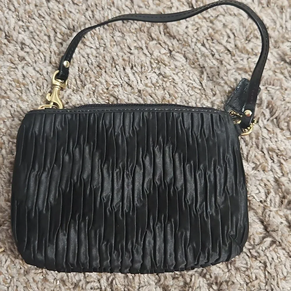 Coach black pleated