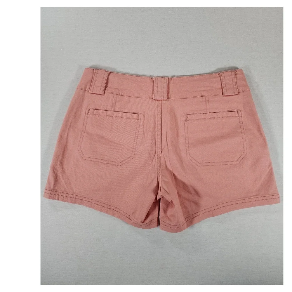 Market & Spruce Cargo Shorts Womens 8 Casual Pink Cotton Blend Stretch Utility