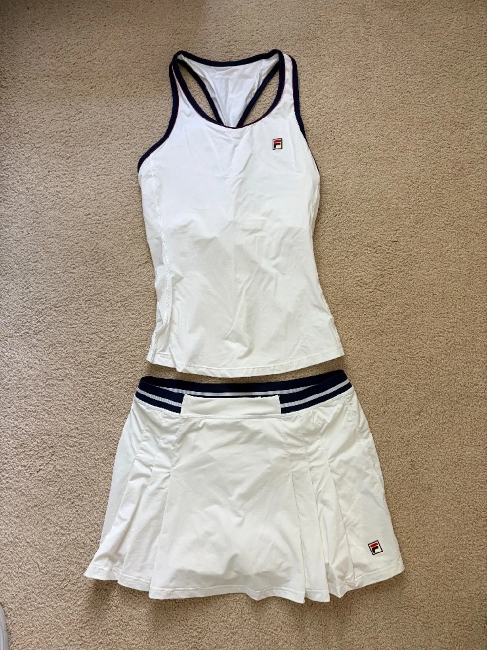 Women's FILA matching tennis tank and skort size M