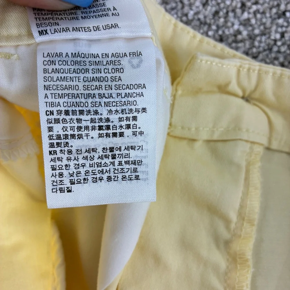 Maison Jules Womens Size‎ 4 Butter Yellow Casual Chino Shorts Cotton Blend