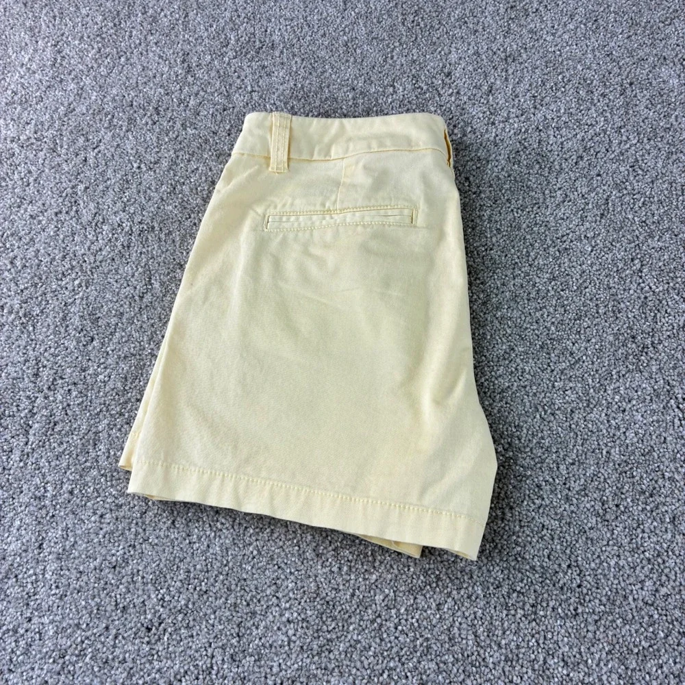 Maison Jules Womens Size‎ 4 Butter Yellow Casual Chino Shorts Cotton Blend