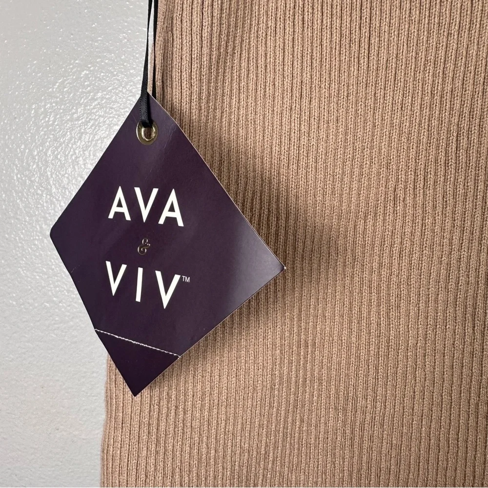 Ava‎ & Viv Beige Pencil Skirt